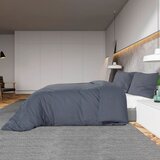  Set posteljine za poplun antracit 200x200 cm pamučni | shoptok.hr