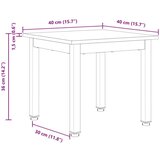  Stolić za kavu Bijelo 40 x 40 x 36 cm Čvrsto borovo drvo | shoptok.hr