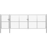  Vrata čelična 500 x 150 cm srebrna | shoptok.hr