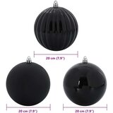 vidaXL Set božičnih okraskov 4 pcs Črna | Shoptok.si