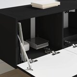 TV zidni ormar 2 pcs Crna 78,5 x 31 x 29,5 cm Konstruirano drvo | Eponuda.com