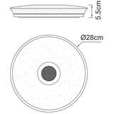 Globo LED stropna svetilka Raffy (18 W, 280 x 55 mm, RGBW, črna) | Shoptok.si