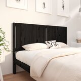  Uzglavlje za krevet crno 165,5 x 4 x 100 cm od masivne borovine | shoptok.hr