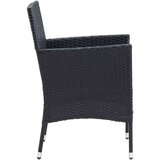 vidaXL 5-dijelni vrtni blagovaonski set od poliratana s jastucima crni | shoptok.hr