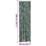  Zastor protiv muha zelena i bijela 56 x 200 cm od šenila | Eponuda.com