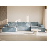 Maison de Rêve Svetlo modra raztegljiva/s prostorom za shranjevanje kotna sedežna garnitura iz šenilje (v obliki črke "U") Kyoto – | Shoptok.si