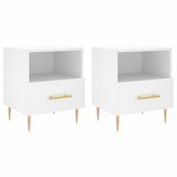vidaXL Nočna omarica 2 kosa bela 40x35x47,5 cm inženirski les, (20809019) | Shoptok.si