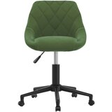vidaXL Okretna Radna stolica - Uredska stolica tamnozelena baršunasta | shoptok.hr