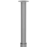 teleskopska pohištvena noga (š x do: 6 x 6 cm, nastavitev višine: 70 cm - 110 cm, nosilnost izdelka: 80 kg, jeklo, siva, okrogle oblike)