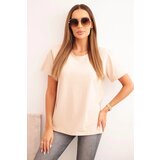 Polski Women's cotton blouse in a classic cut beige | shoptok.hr