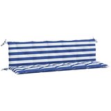  Jastuci za vrtnu klupu 2 kom plavo-bijeli prugasti od tkanine | shoptok.hr