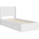  Krevetna konstrukcija s pohranom i uzglavljem Bijela 100 x 200 cm | shoptok.hr