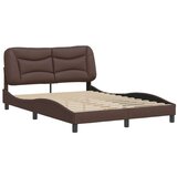  Posteljni okvir z vzglavjem rjav 140x200 cm umetno usnje, (21081974) | Shoptok.si