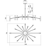 Redo 01-2776 - Luster na šipci RAYEN 16xG9/10W/230V bronza | Eponuda.com