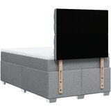 vidaXL Boxspring postelja z vzmetnico svetlo siva 120x190 cm blago | Shoptok.si