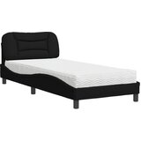  The Living Store Postelja z vzmetnico črna 90x200 cm blago - Postelja, (21501635) | Shoptok.si