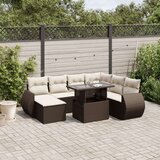 vidaXL 8-dijelni set vrtnih sofa s jastucima smeđi od poliratana | shoptok.hr