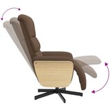  Naslonjač od tkanine s osloncem za noge smeđi | shoptok.hr