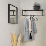 Spinder Design Crna metalna zidna vješalica s policom Smooth – | shoptok.hr