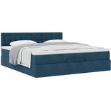  Ottoman krevet s madracem tamnoplavi 200x200 cm baršun | shoptok.hr