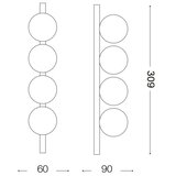 Ideal lux - led plafonsko svetlo ping pong 4xLED/3W/230V cri 90 mesing | Eponuda.com