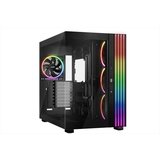 Be Quiet! Tiho! ATX kućište srednjeg formata sa svetlosnom bazom 900 Fx, sa 2x kaljenim staklom, 4x svetlosna krilca 140 mm PWM, ARGB LED trakama i 2 haba | Eponuda.com