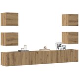  6-dijelni zidni TV ormarić Artisan hrast izrađen od drva | shoptok.hr