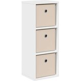  Strani šal s predalom Bela 25,5 x 22 x 69,5 cm, (5000233851) | Shoptok.si