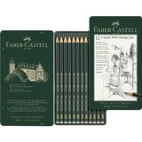 Faber-Castell Faber-Castell: Set grafitnih olovaka 9000 Design u metalnoj kutiji, 12 komada | shoptok.hr