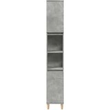 vidaXL Kopalniška omarica betonsko siva 30x30x190 cm inženirski les | Shoptok.si