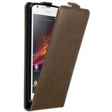 Cadorabo Ohišje, združljivo z Sony Xperia SP v kava rjava - Zaščitni ovitek v obliki flipa z magnetnim zapiranjem, (20561776) | Shoptok.si