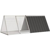 vidaXL Kletka za zajce antracit 201,5x80,5x71 cm pocinkano jeklo | Shoptok.si