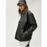 Koton Leather Look Quilted Jacket Cene