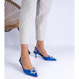 Gemre Blue satin slingback pumps Melossi | Shoptok.si
