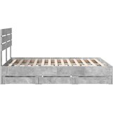  Krevetna konstrukcija s ladicama Betonski sivi 140 x 200 cm Siva 206 x 143 x 100 cm | Shoptok.si