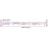  Vrtna ograda s obručem na vrhu Čelik 1426 x 80 cm Crna | Eponuda.com