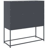 vidaXL Komoda antracitna 100,5x39x107 cm hladno valjano jeklo | Shoptok.si