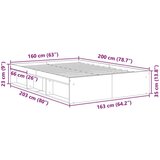 vidaXL Posteljni okvir brez vzmetnice artisian hrast 160x200 cm | Shoptok.si