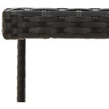  Vrtni stol crni 109 x 107 x 74 cm od poliratana i stakla | shoptok.hr