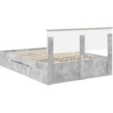  Okvir za krevet s uzglavljem Betonski sivi 160 x 200 cm - Beton siva 160 x 200 cm | shoptok.hr