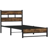 Metalni okvir kreveta bez madraca boja hrasta 107x203 cm | shoptok.hr
