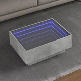 vidaXL Stolić za kavu LED siva boja betona 70x50x30 cm drveni Cijene