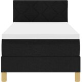  LED Box Spring Krevet s jastukom Crna 80 x 200 cm tkanina | Eponuda.com
