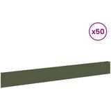  Ograda oko Travnjaka 50 kom. 100 x 12 cm Čelik Maslinastozelena | shoptok.hr