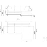 Cosmopolitan Design Zelena baršunasti sklopiva/s prostorom za odlaganje kutna garnitura (s desnim kutom/s ležaljkom) Kyoto – | shoptok.hr