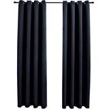  Zavjese za zamračivanje s prstenima 2 kom crne 140 x 225 cm | shoptok.hr
