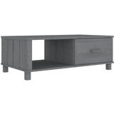 Maison Chic Klubska mizica - kavna mizica - Nizka mizica HAMAR temno siva 100x55x35 cm trdna borovina, (21755232) | Shoptok.si