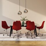  Okretne blagovaonske stolice od tkanine 6 kom crvena boja vina | shoptok.hr