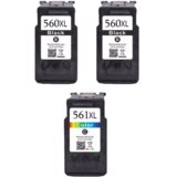  Kartuša Canon PG-560XL/CL-561XL komplet 2x BK 1XCOLOR - KOMPATIBILNA XXL POLNITEV | Shoptok.si