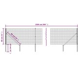  Ograda od žičane mreže sa šiljastim držačima antracit 0 8x25 m | shoptok.hr